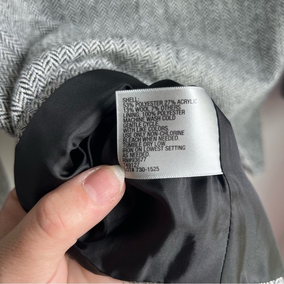 Worthington Gray Tailored Blazer Jacket - 3/4 length sleeves - Size Petite Small - Picture 6 of 6